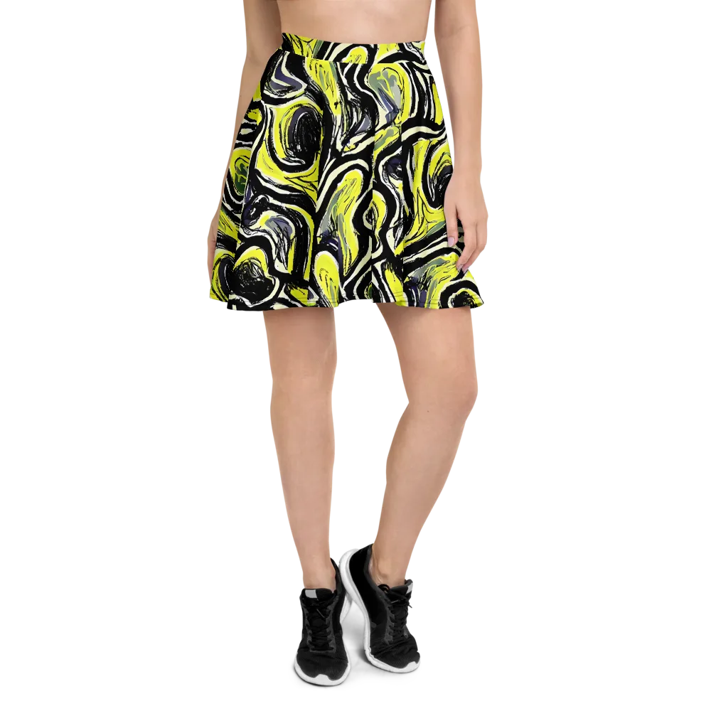 Blacklight Ribbons on Skater Skirt — Front
