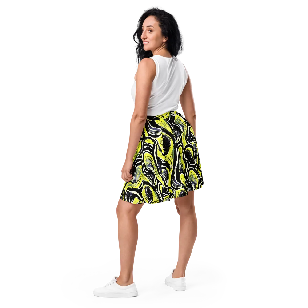 Blacklight Ribbons on Skater Skirt — Back