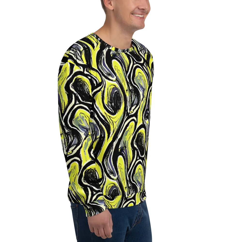 Blacklight Ribbons on Sweatshirt — Right Front