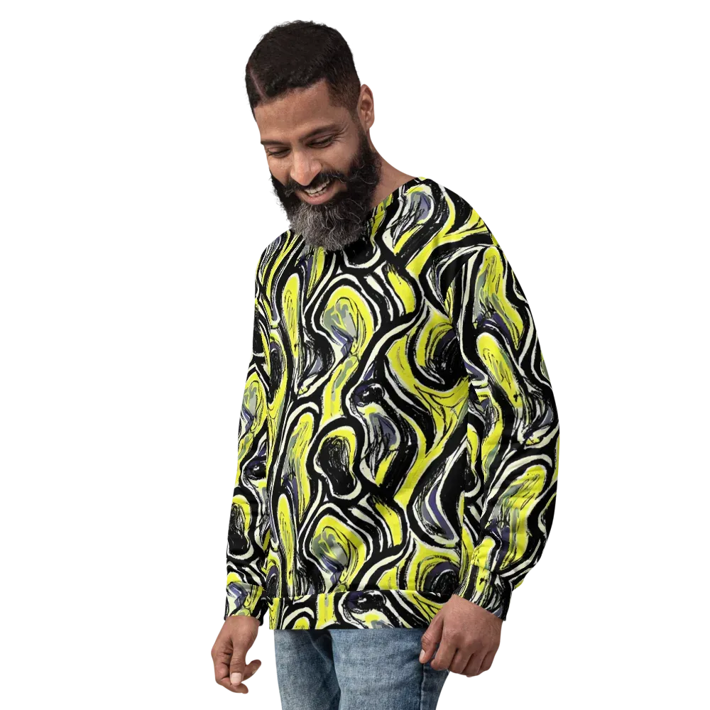 Blacklight Ribbons on Sweatshirt — Left Front