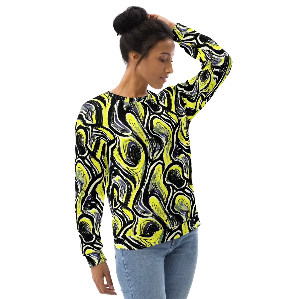 Blacklight Ribbons on Sweatshirt — Right Front