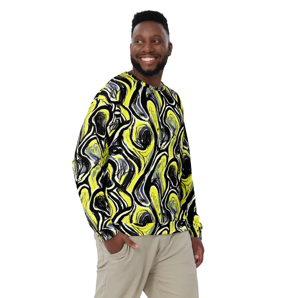 Blacklight Ribbons on Sweatshirt — Front