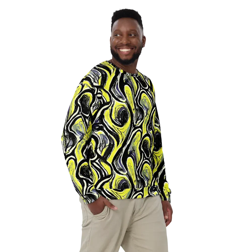 Blacklight Ribbons on Sweatshirt — Front
