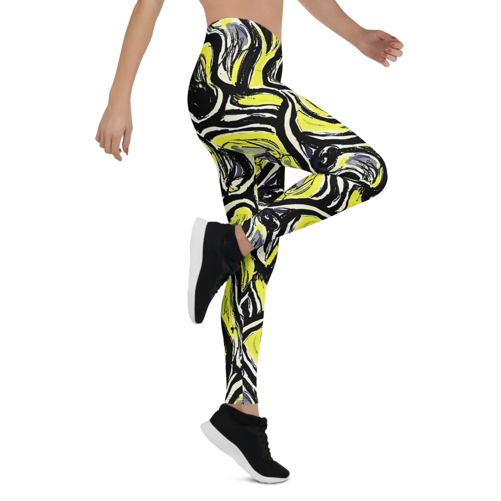 Blacklight Ribbons on Leggings — Right