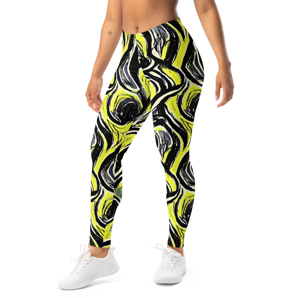 Blacklight Ribbons on Leggings — Left Front
