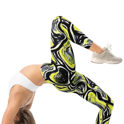 Blacklight Ribbons on a Leggings