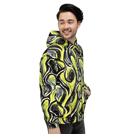Blacklight Ribbons on a Hoodie