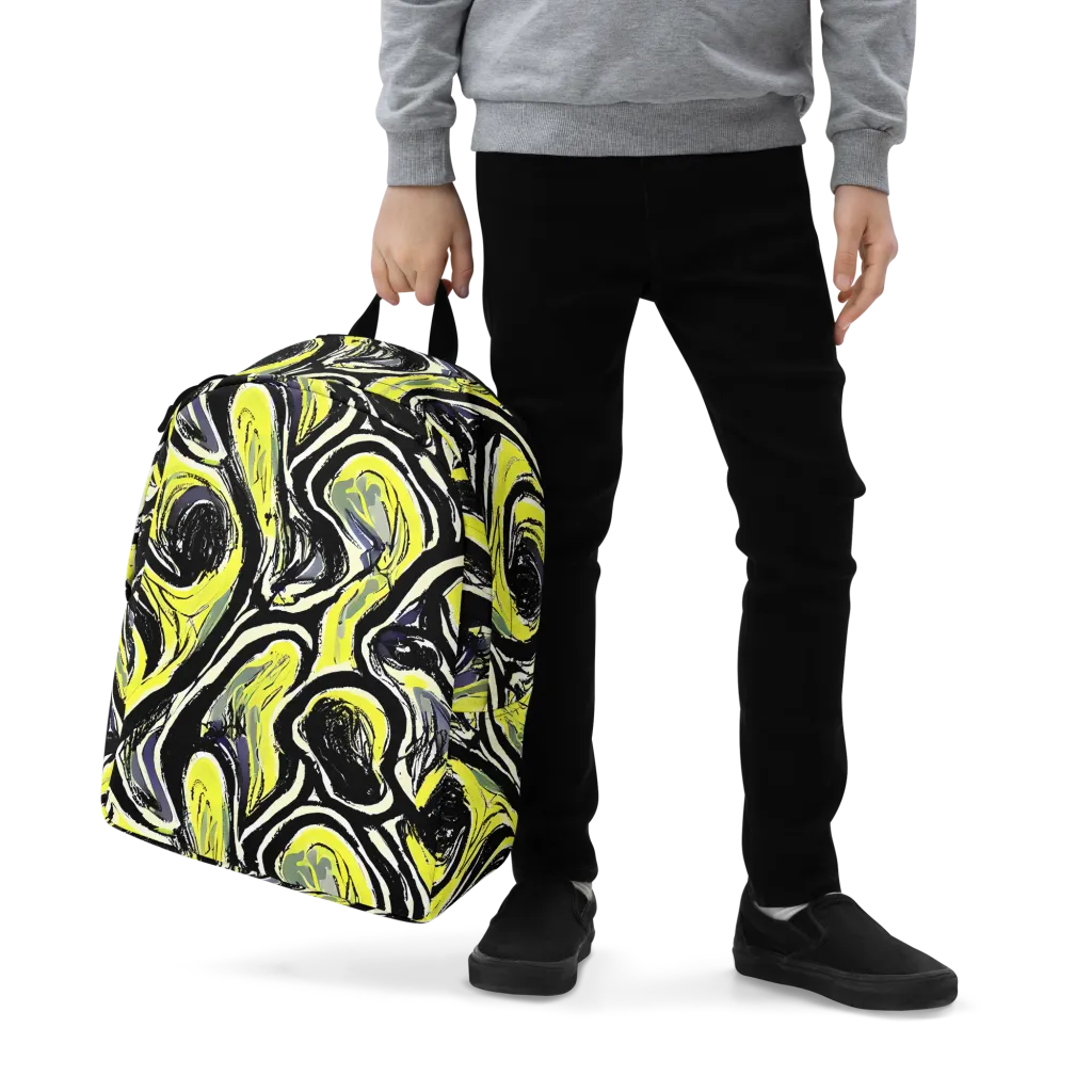 Blacklight Ribbons on Minimalist Backpack — Zoomed-in
