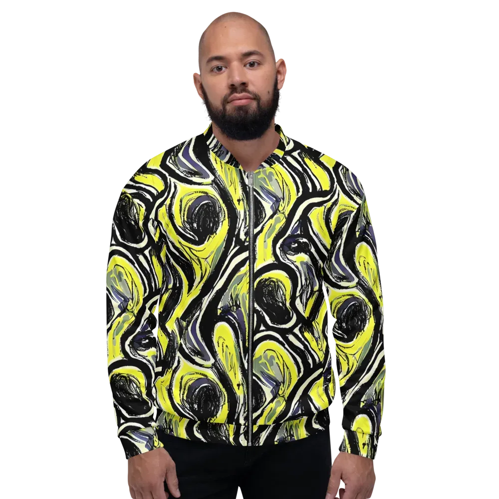 Blacklight Ribbons on Bomber Jacket — Front