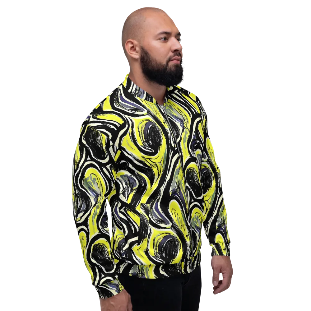 Blacklight Ribbons on Bomber Jacket — Right