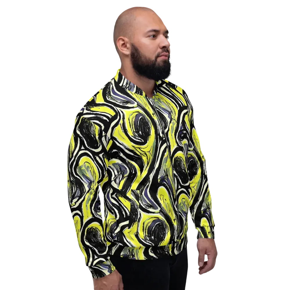 Blacklight Ribbons on Bomber Jacket — Right