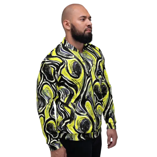 Blacklight Ribbons on a Bomber Jacket