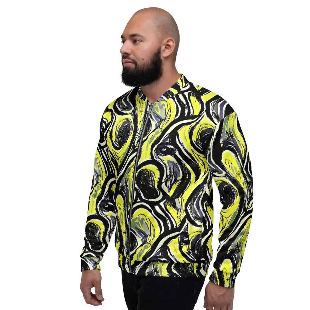 Blacklight Ribbons on Bomber Jacket — Left