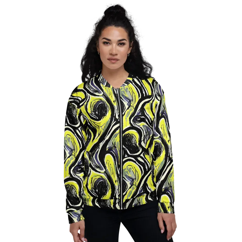 Blacklight Ribbons on Bomber Jacket — Front