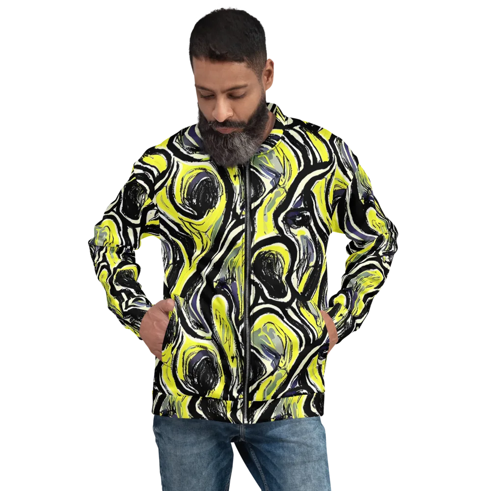 Blacklight Ribbons on Bomber Jacket — Front