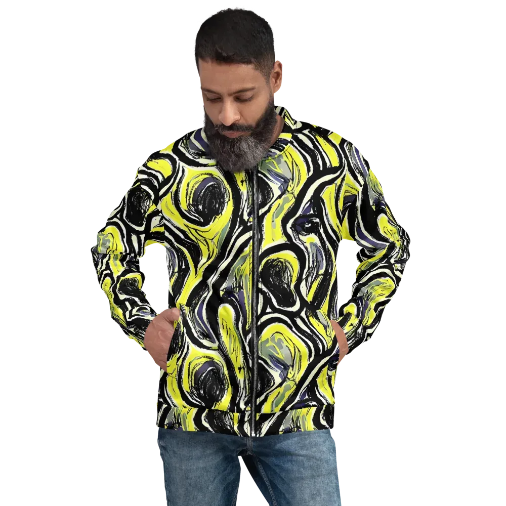 Blacklight Ribbons on Bomber Jacket — Front