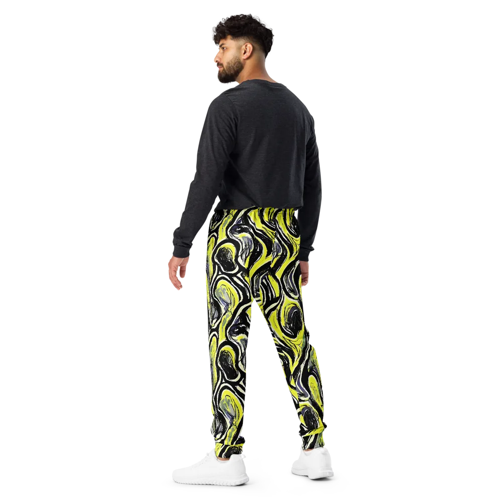 Blacklight Ribbons on Men's Joggers — Back