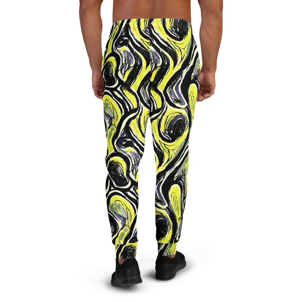 Blacklight Ribbons on Men's Joggers — Back
