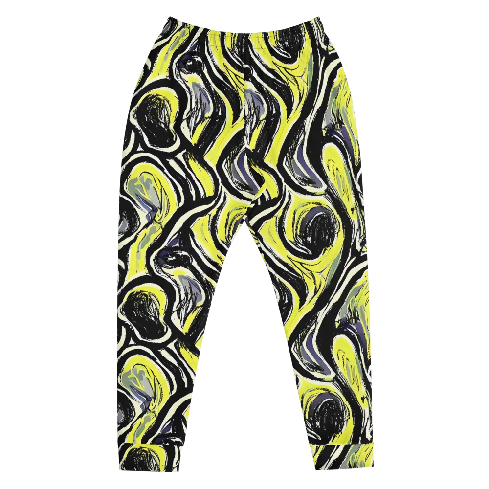 Blacklight Ribbons on Men's Joggers — Front