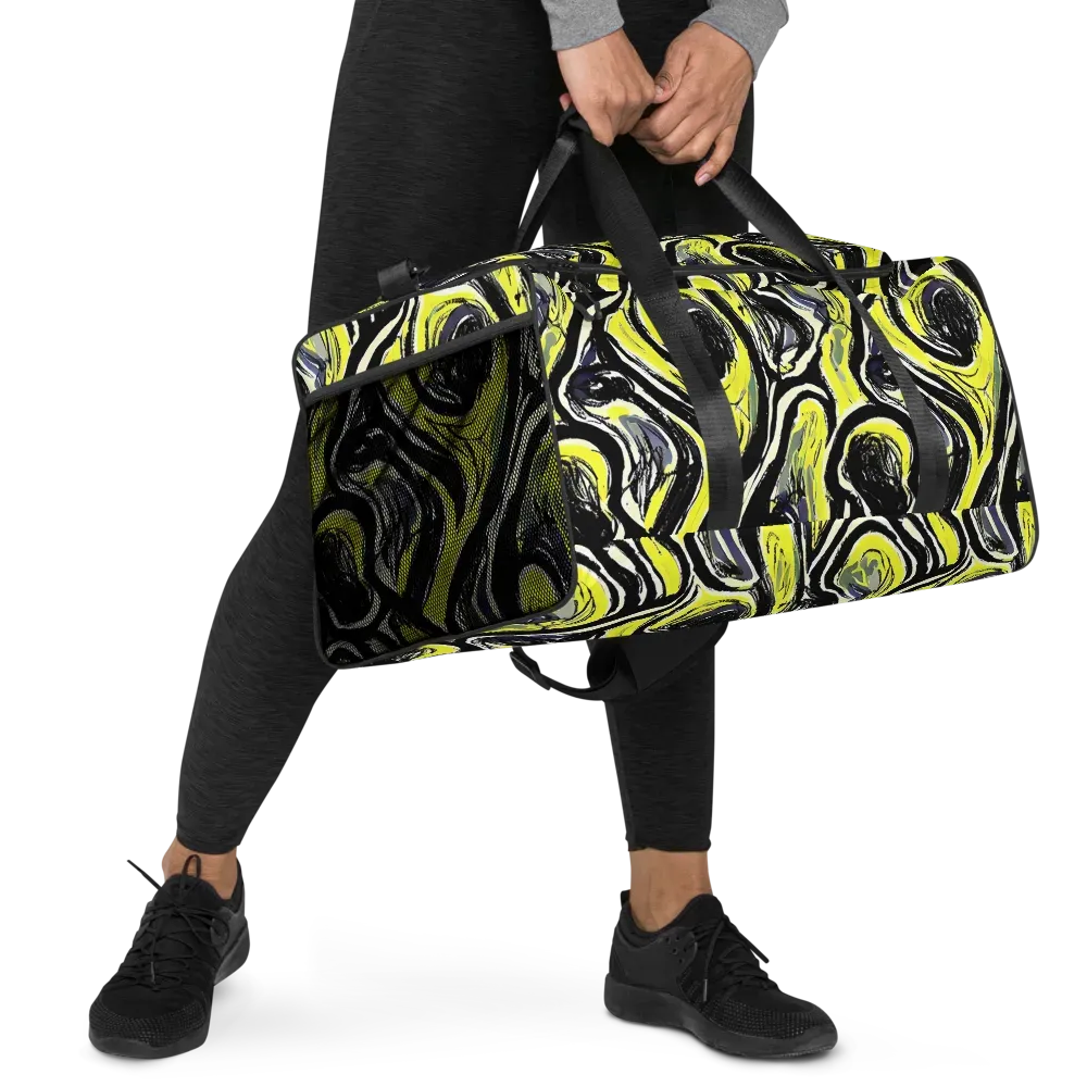 Blacklight Ribbons on Duffle Bag — Right Front