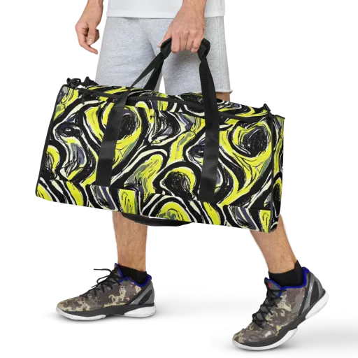 Blacklight Ribbons on a Duffle Bag