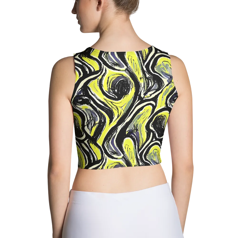 Blacklight Ribbons on Crop Top — Back