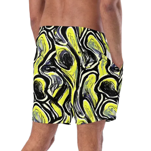 Blacklight Ribbons on a Swim Trunks