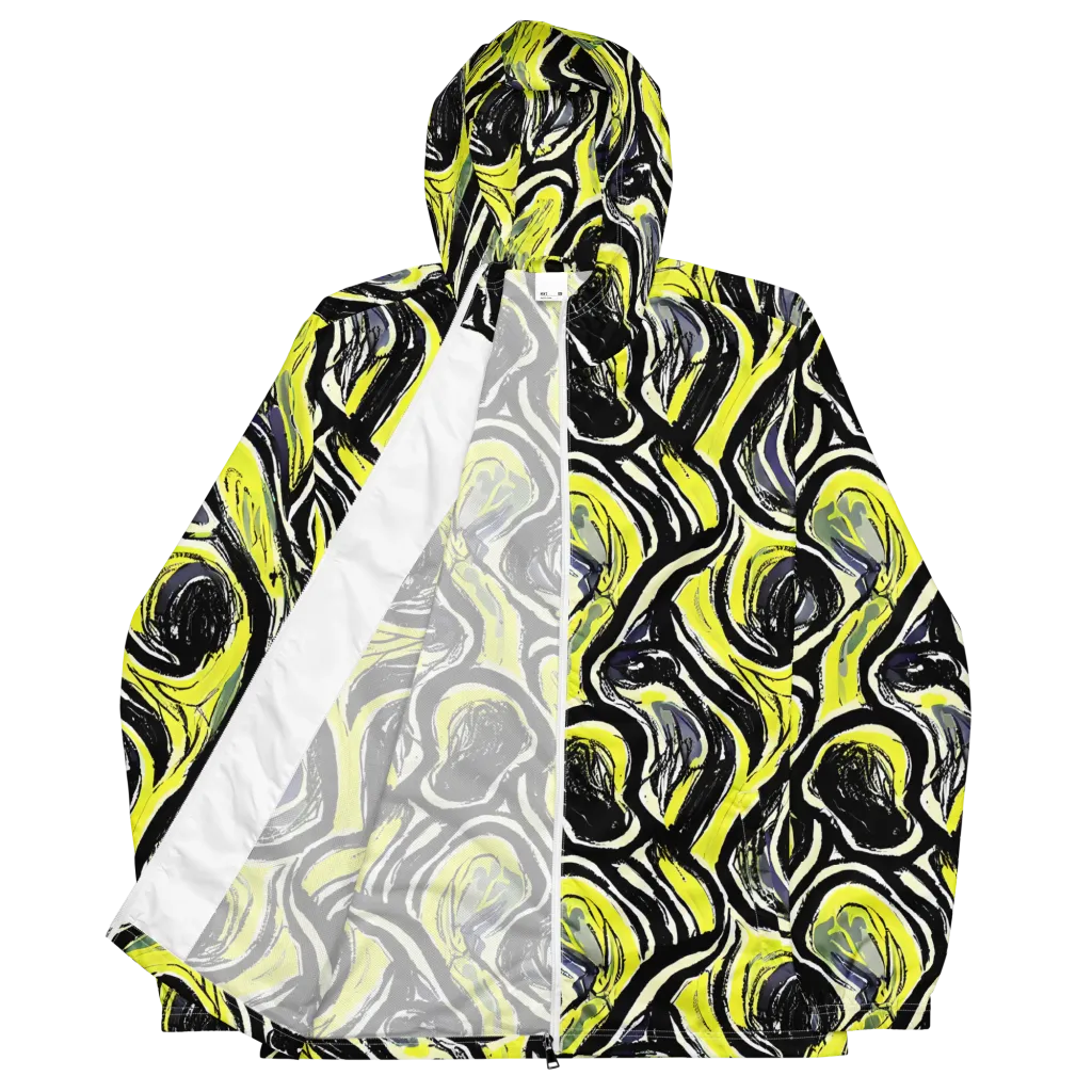 Blacklight Ribbons on Men's Windbreaker — Front