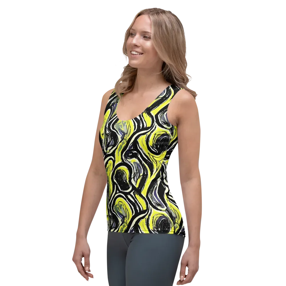 Blacklight Ribbons on Women's Tank Top — Left Front