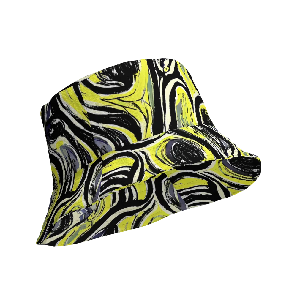 Blacklight Ribbons on Reversible Bucket Hat — Product details Outside