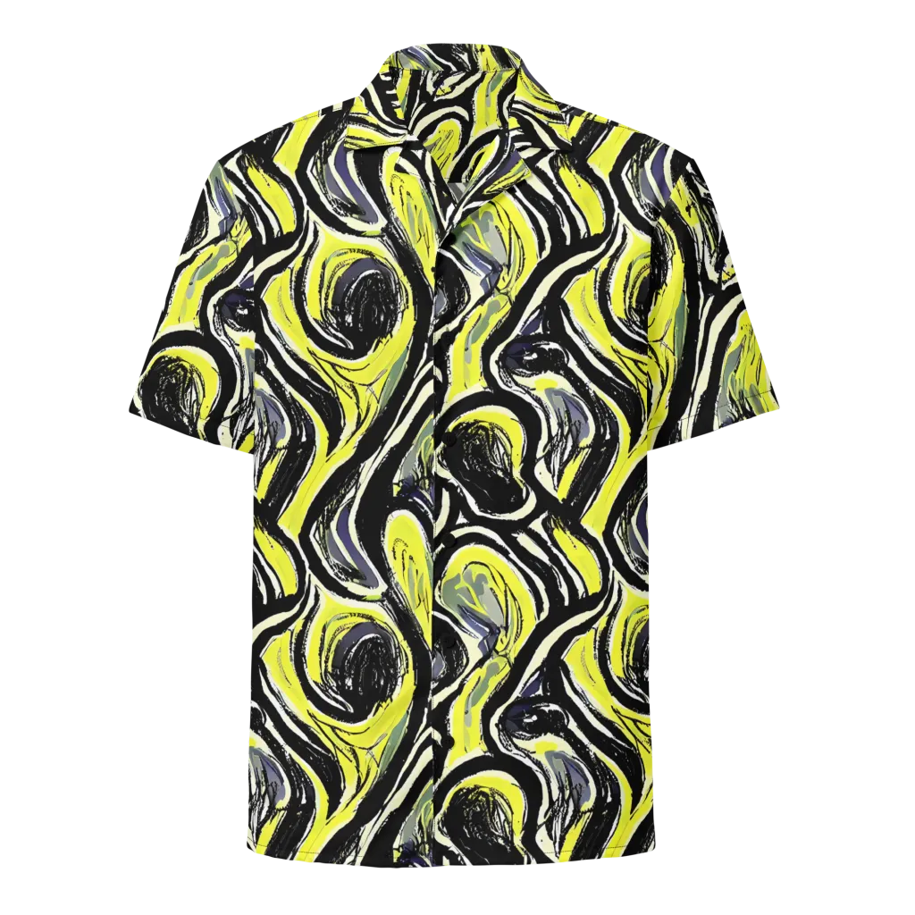 Blacklight Ribbons on Button Shirt — Front