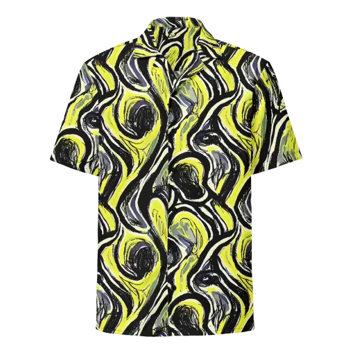 Blacklight Ribbons on a Button Shirt