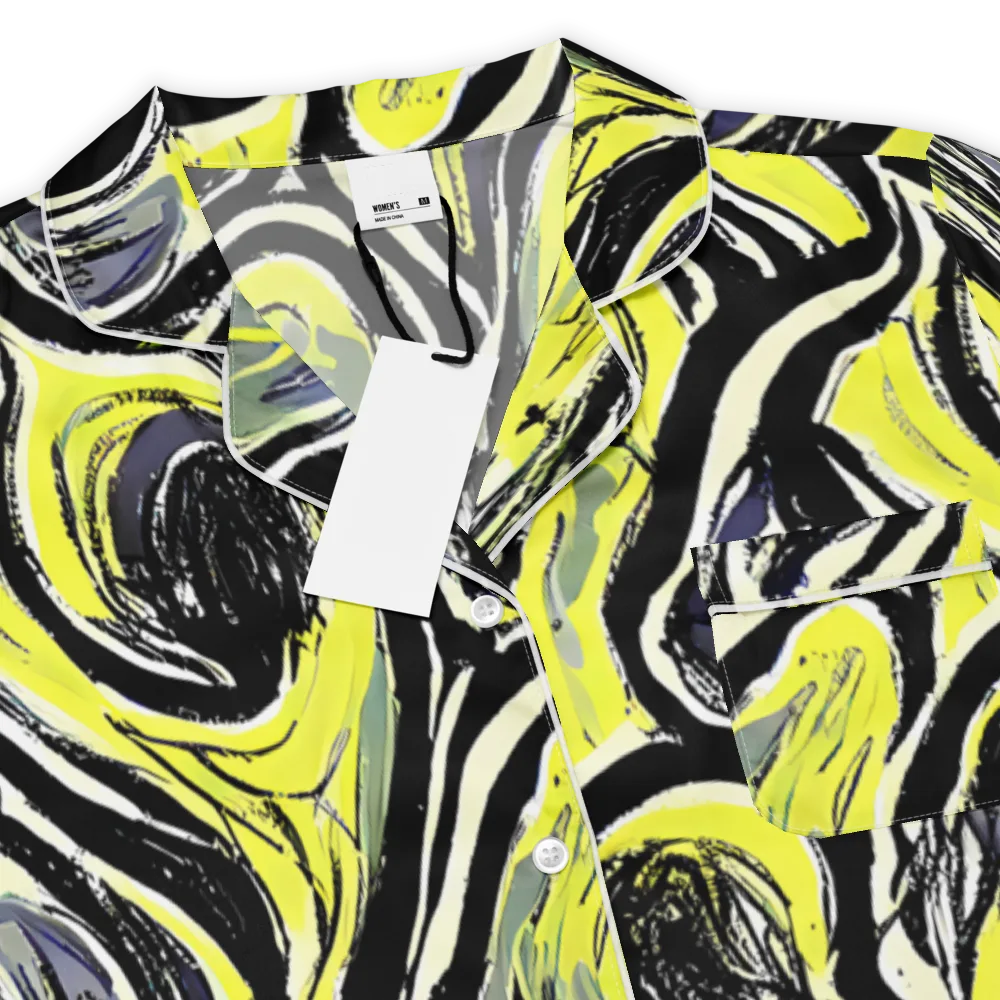 Blacklight Ribbons on Women's Short Sleeve Pajama Top — Product details