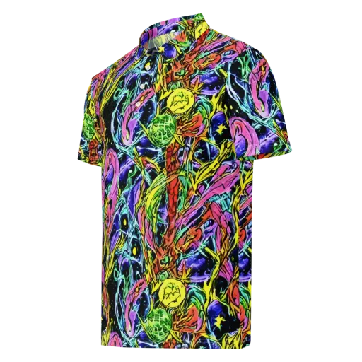 Astral Plumage on a Men's Slim Fit Polo Shirt