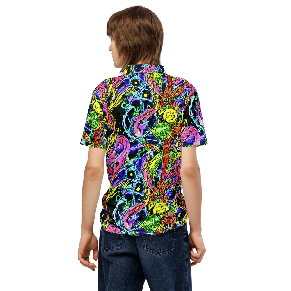 Astral Plumage on Men's Slim Fit Polo Shirt — Back