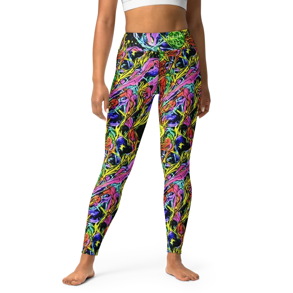 Astral Plumage on Yoga Leggings — Front