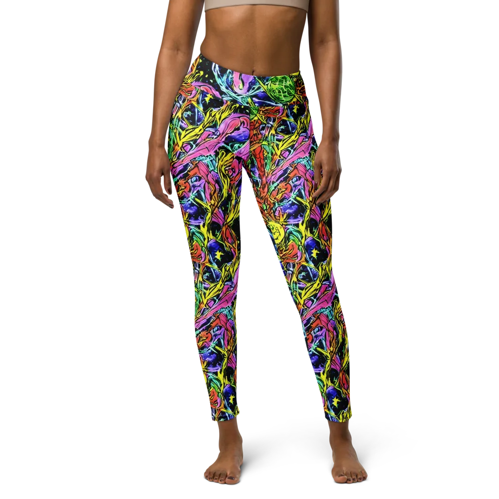 Astral Plumage on Yoga Leggings — Front
