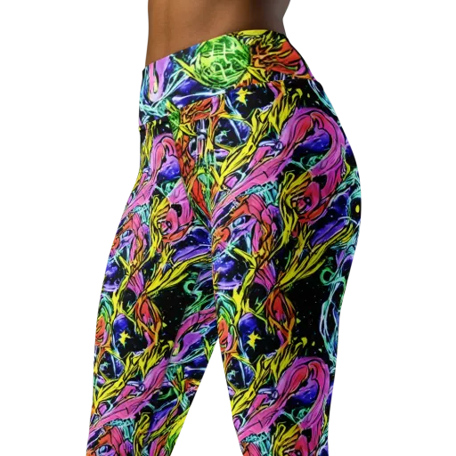 Astral Plumage on a Yoga Leggings