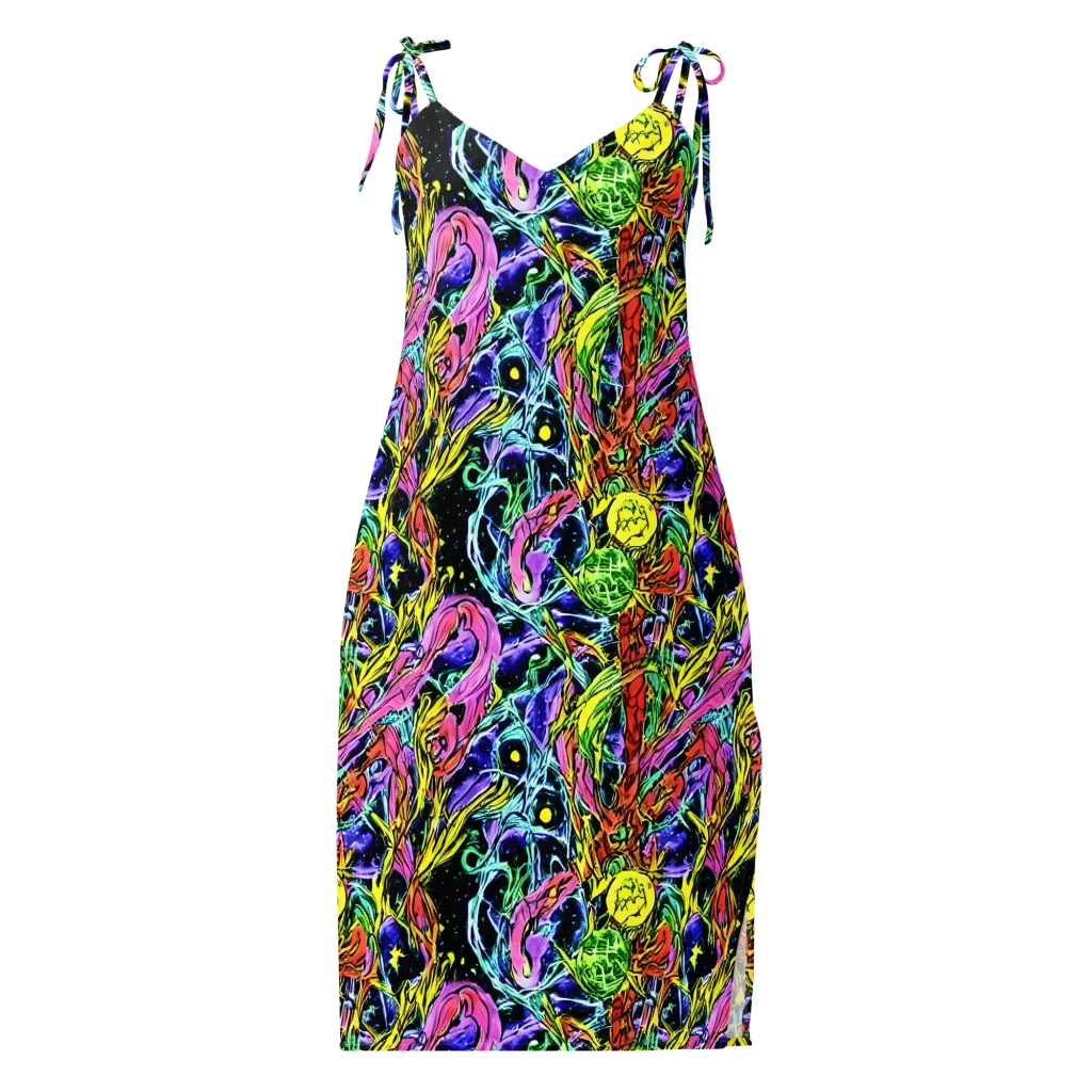 Astral Plumage on Slip Dress — Front