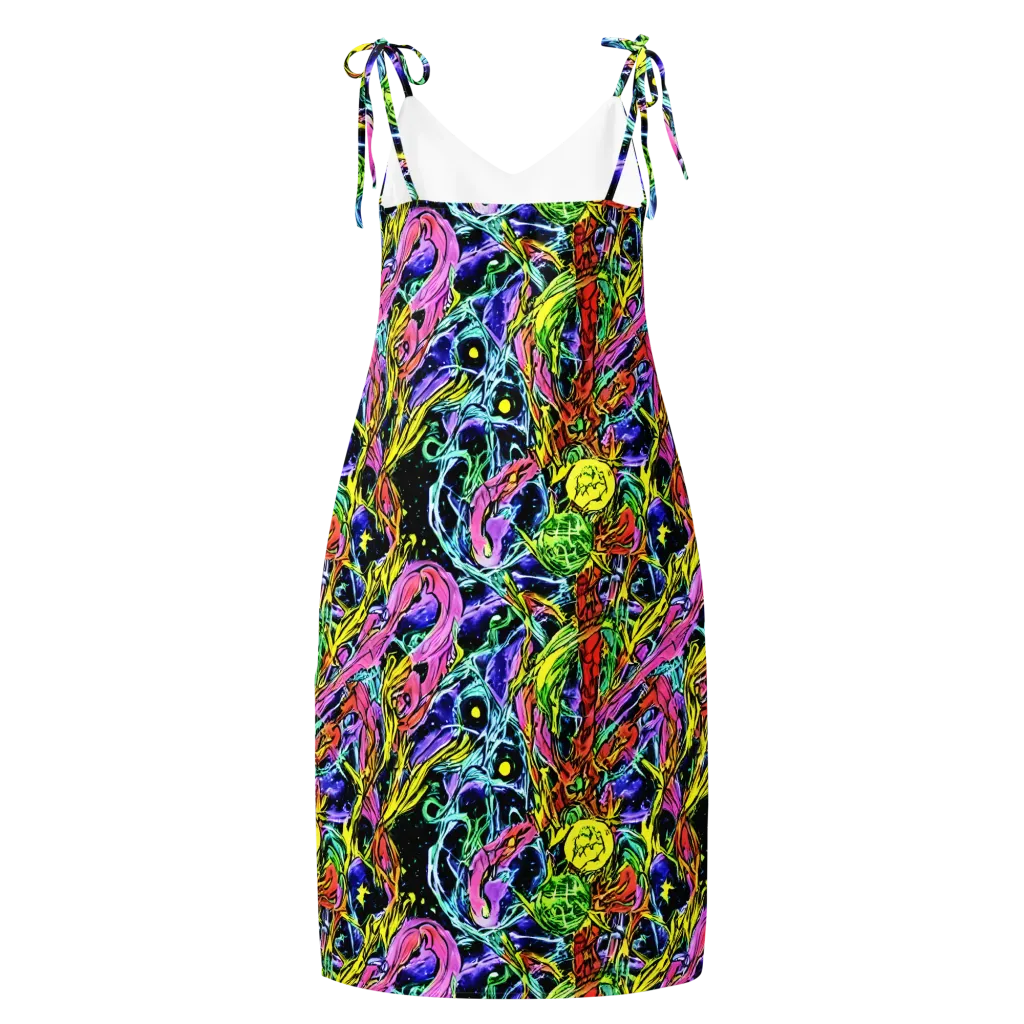 Astral Plumage on Slip Dress — Back