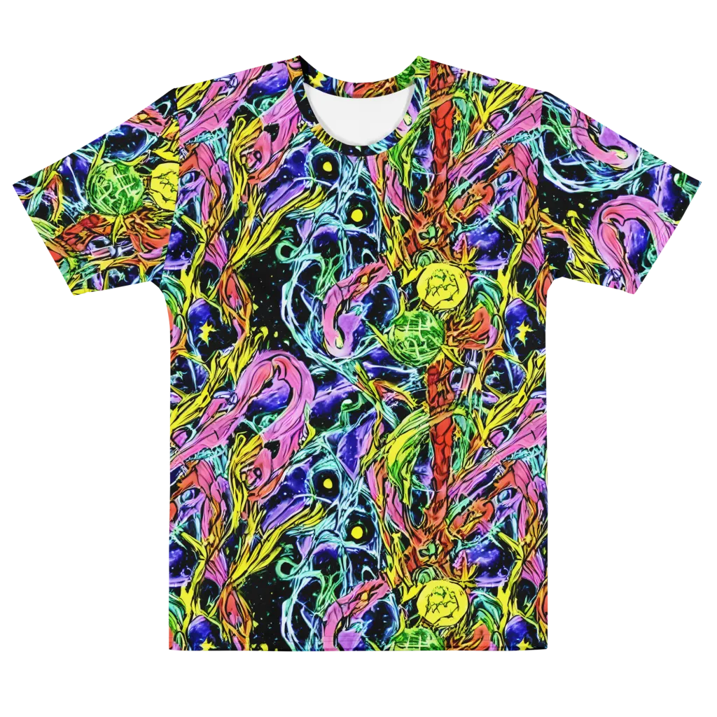 Astral Plumage on Men's Cotton Crew Neck T-Shirt — Front