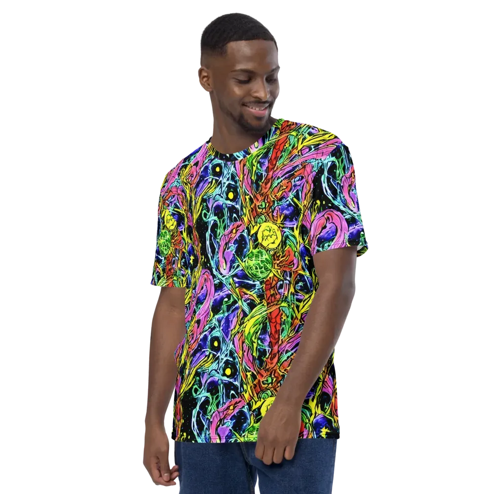 Astral Plumage on Men's Crew Neck T-Shirt — Left
