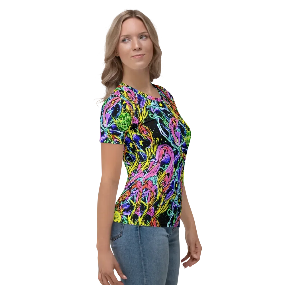 Astral Plumage on Women's Crew Neck T-Shirt — Right