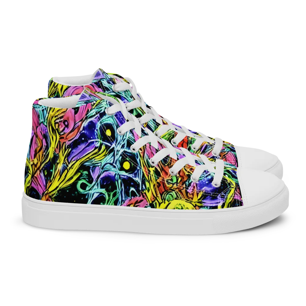 Astral Plumage on Women's High Top Canvas Shoes — Right