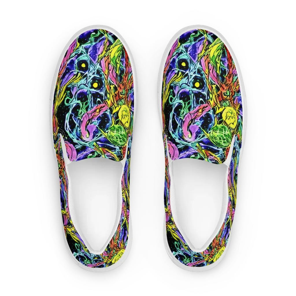 Astral Plumage on Men's Slip-On Canvas Shoes — Front
