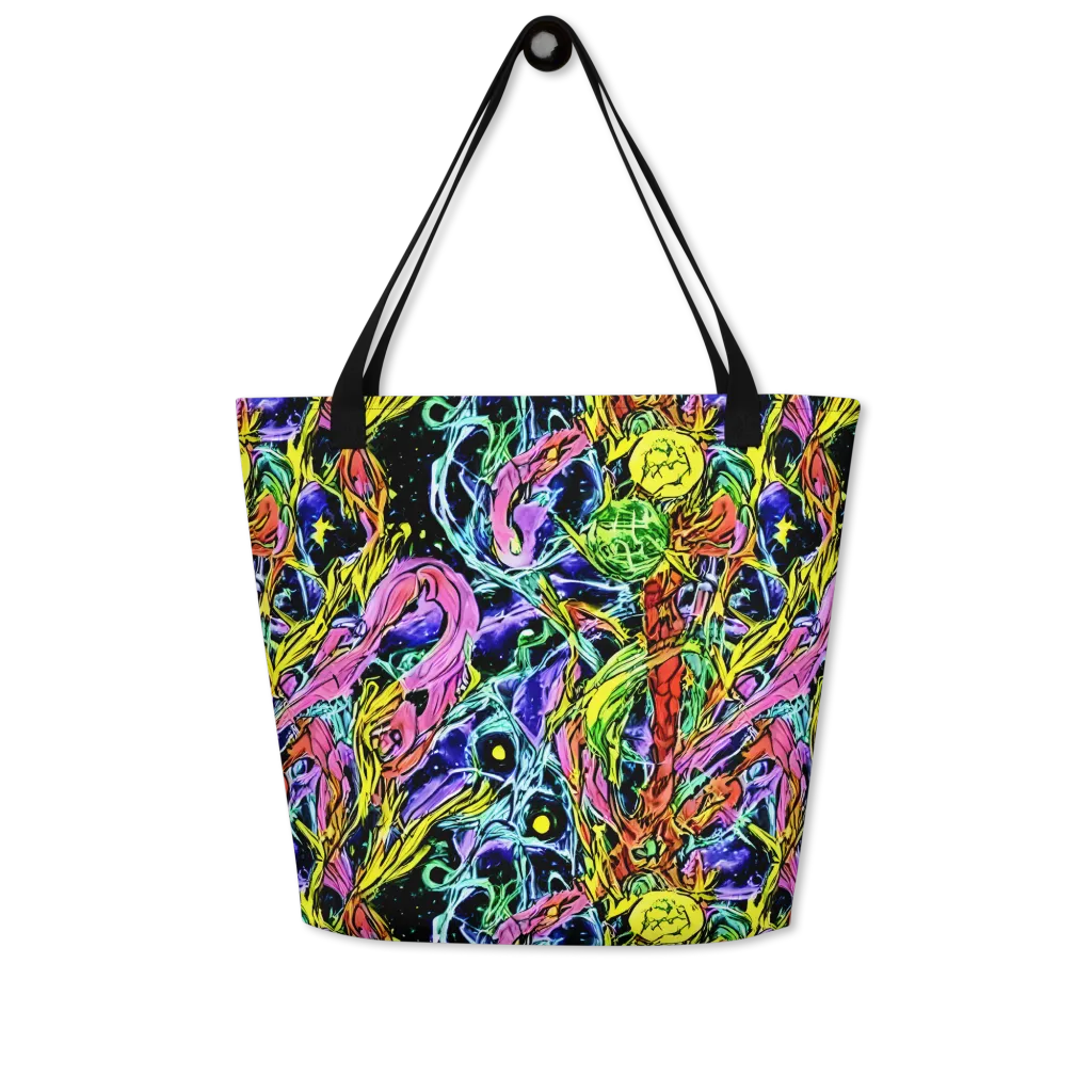Astral Plumage on Large Tote Bag W/ Pocket — Front