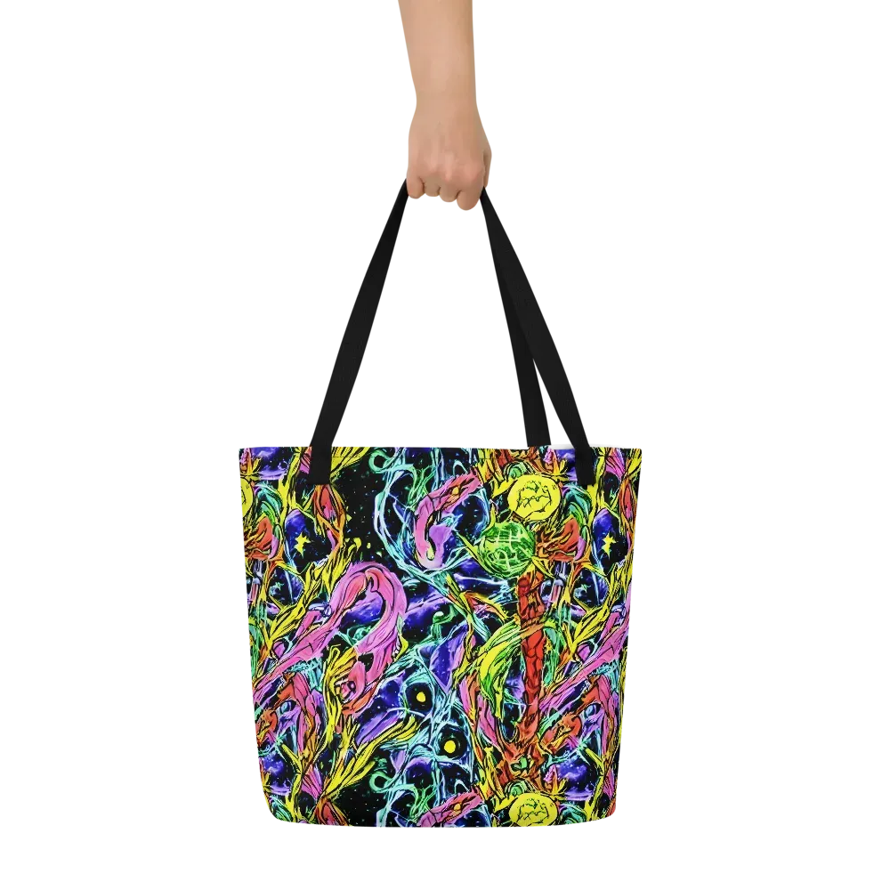 Astral Plumage on Large Tote Bag W/ Pocket — Front