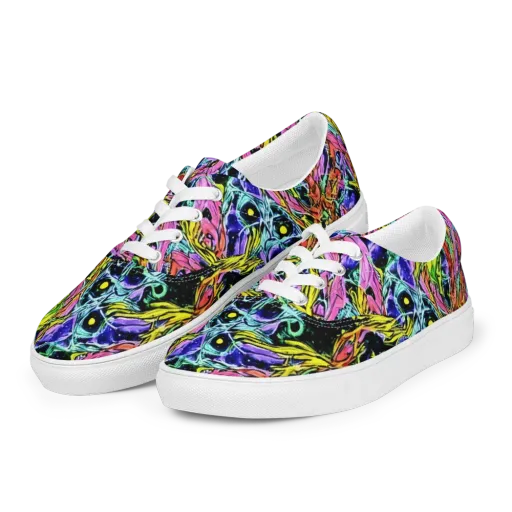 Astral Plumage on a Men's Lace-Up Canvas Shoes