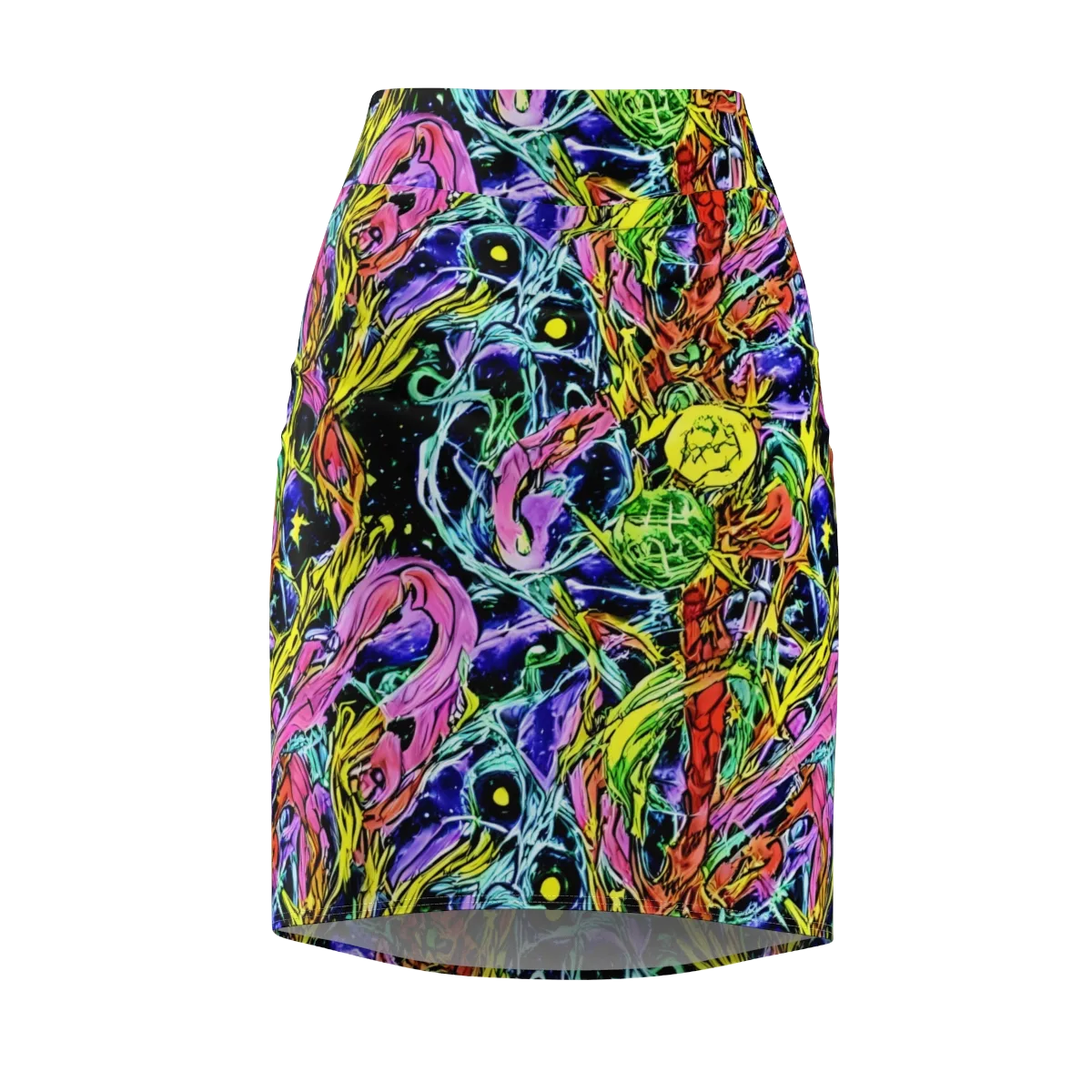Astral Plumage on Pencil Skirt — Front
