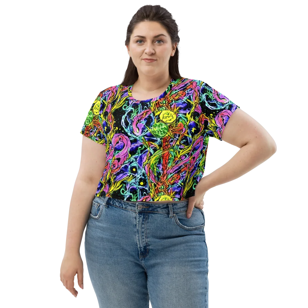Astral Plumage on Crop Tee — Front